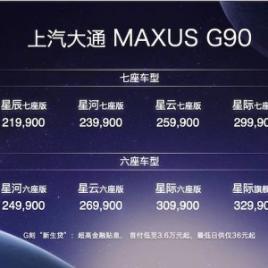 ͨMAXUS G90ۃr21.99fԪ